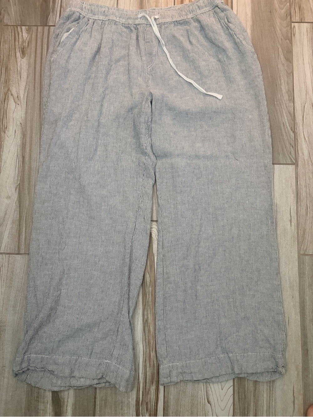 Briggs Light Gray Drawstring Linen Pants
